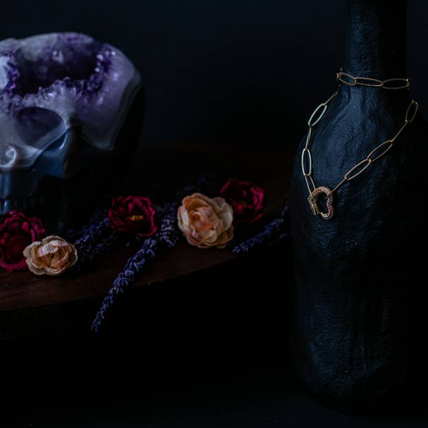 LOVE LOCK GOLD FILLED NECKLACE for wholesale by Function & Fringe