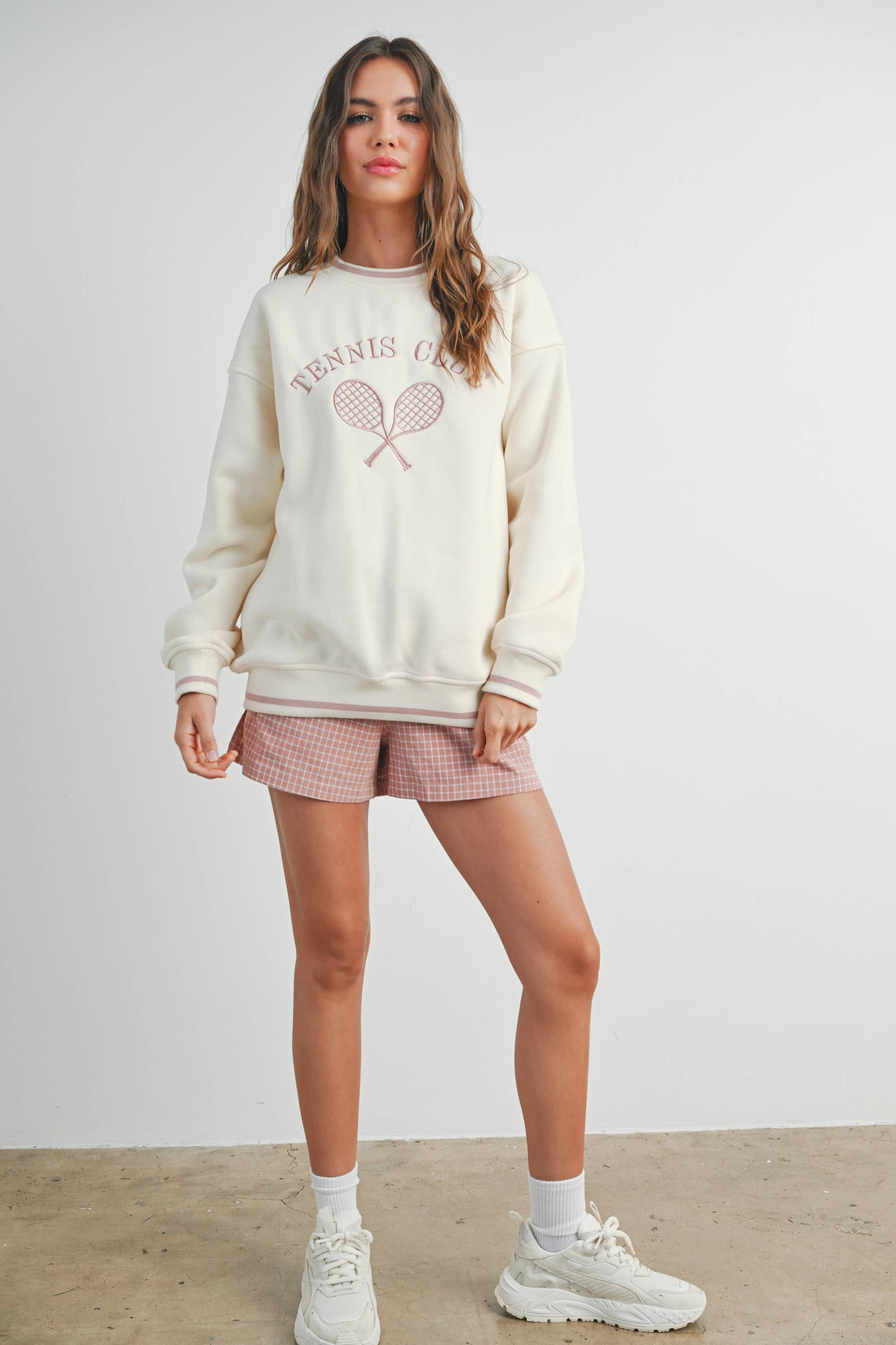 BUTTERMELON - Vendita all'ingrosso Pantaloncini - Donna - Shorts a quadretti con coulisse elastica - BMP745012