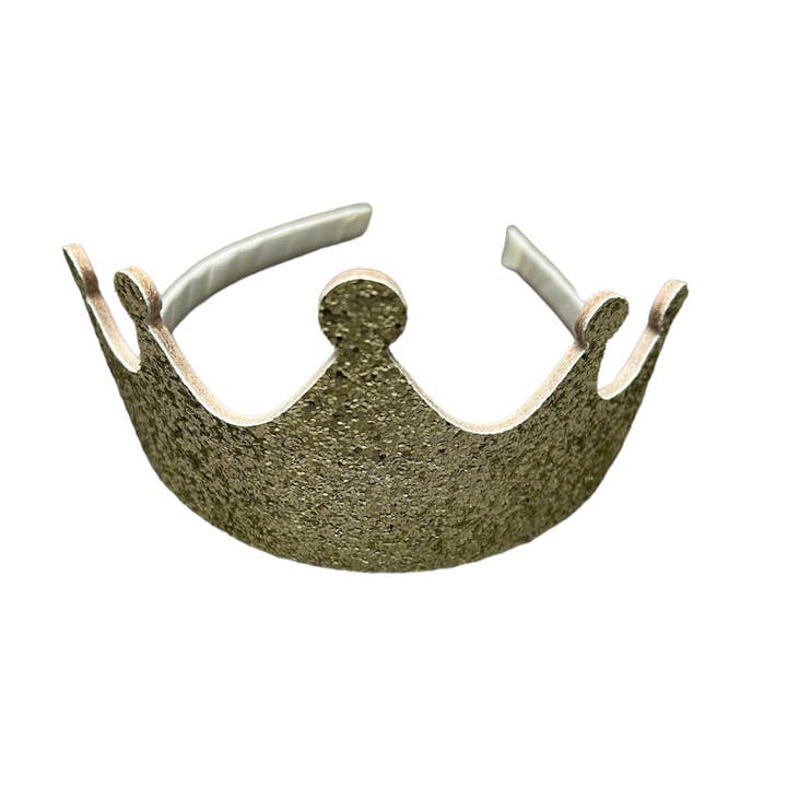 Guldglitter The Crown læderpandebånd for engroshandel hos ILLYTRILLY