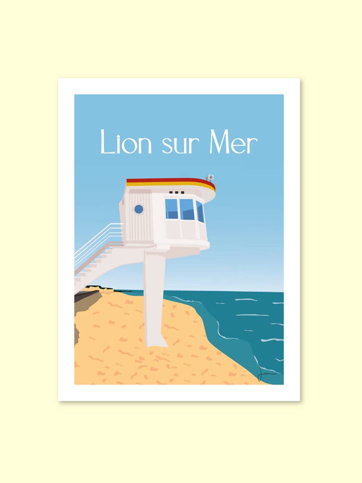 Lion Sur Mer Poster for wholesale by Julia Studio Graphique