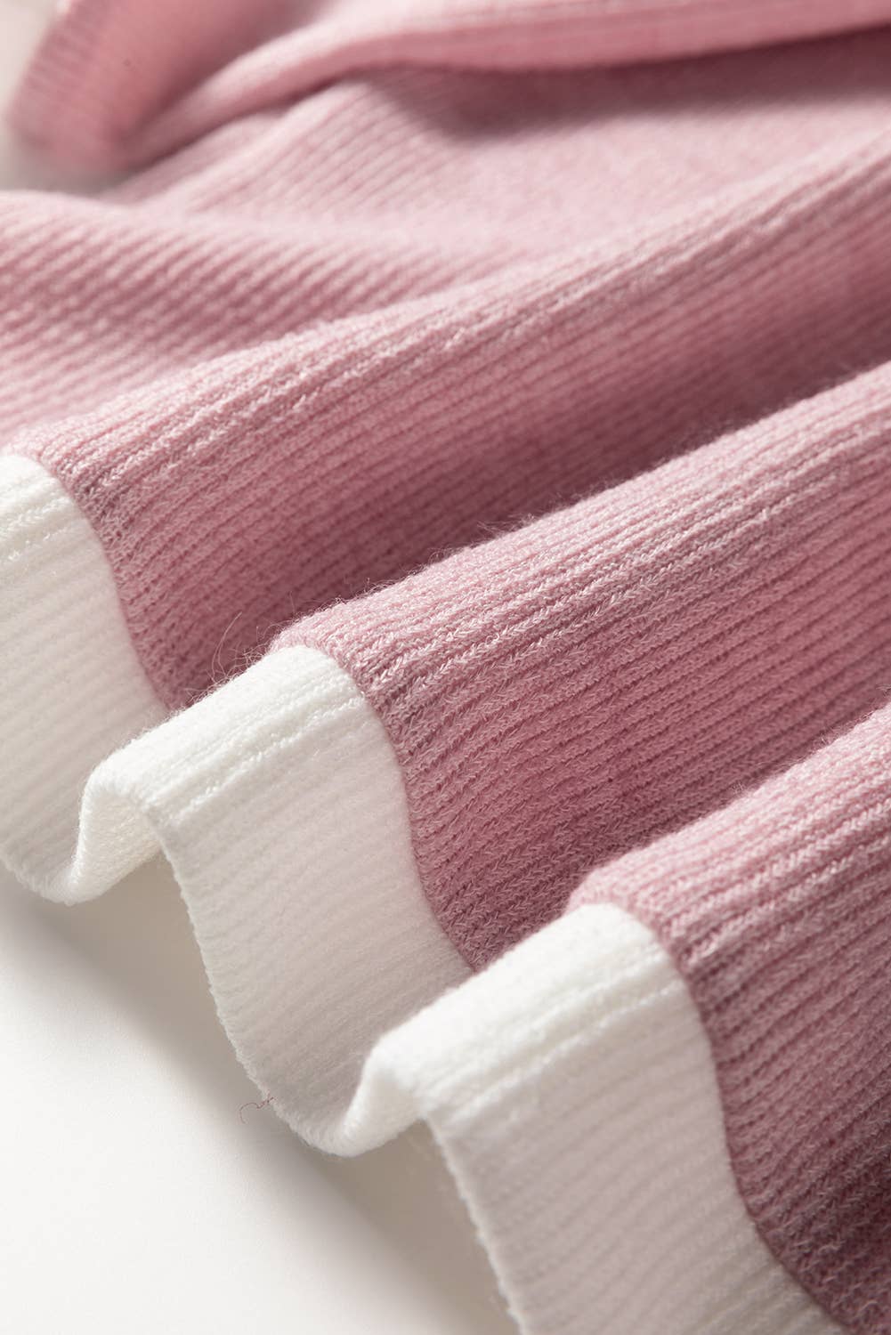 66DISCO - Wholesale Knit Top - Women's - 66Contrast Trim Knitted Drop Shoulder Plus Size Top (S-XL)16