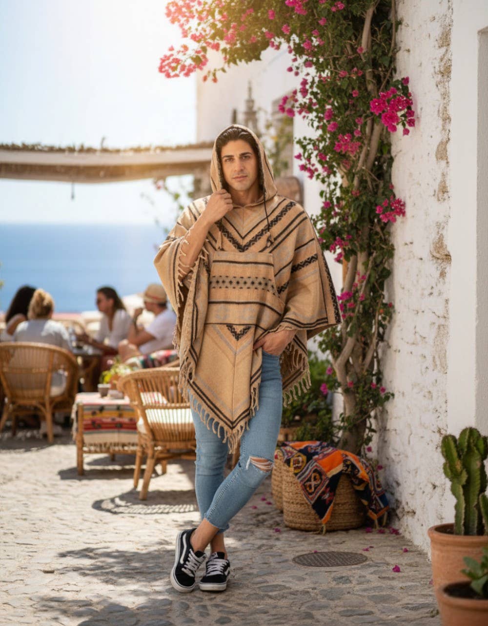 Kimago Look - Wholesale Poncho - Unisex - Unisex handmade cotton poncho | Kimago