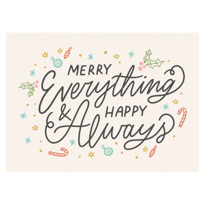 Merry Everything & Happy Always Banner - Kids Christmas Sign for wholesale by Cherrypick