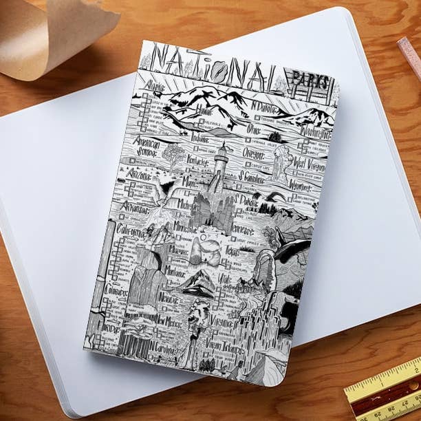 National Park Checklist, Yosemite: Layflat Denik Journal for wholesale by Drawn2adventure