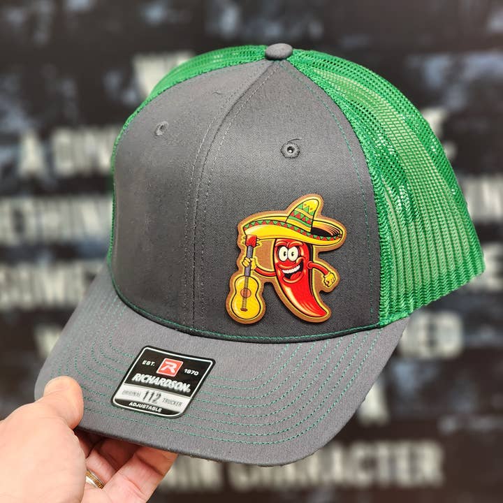 Cappello Messicano Pepper, Grigio e Verde, Richardson 112 per la vendita all'ingrosso da parte di Knot Creatives