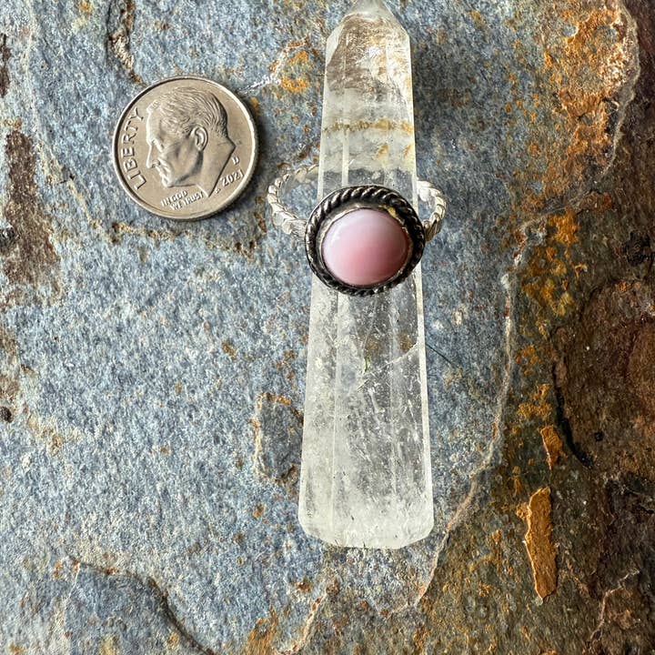 Wild Mountain Soul Designs – wholesale Cocktail/statement ring – Sterling Silver Pink Conch Shell Ring6