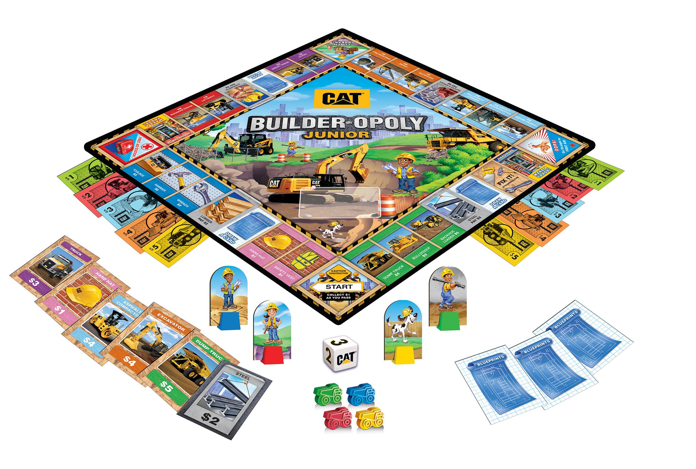 Masterpieces Puzzles - Vente Jeux de société - CAT - Jeu de plateau Builder Opoly Junior1