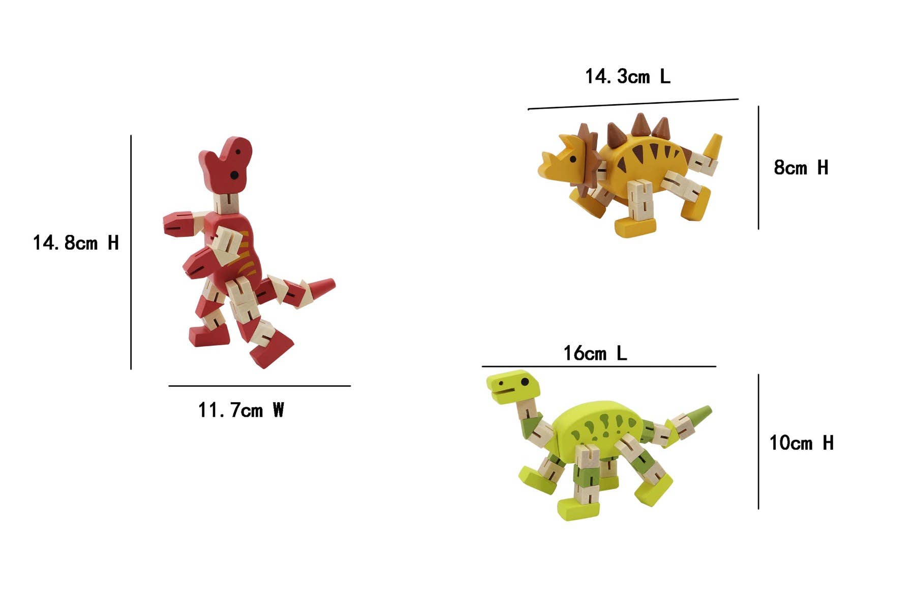 ToysLink - Vente Jouet en bois – enfant - Dinosaures Flexi en bois2