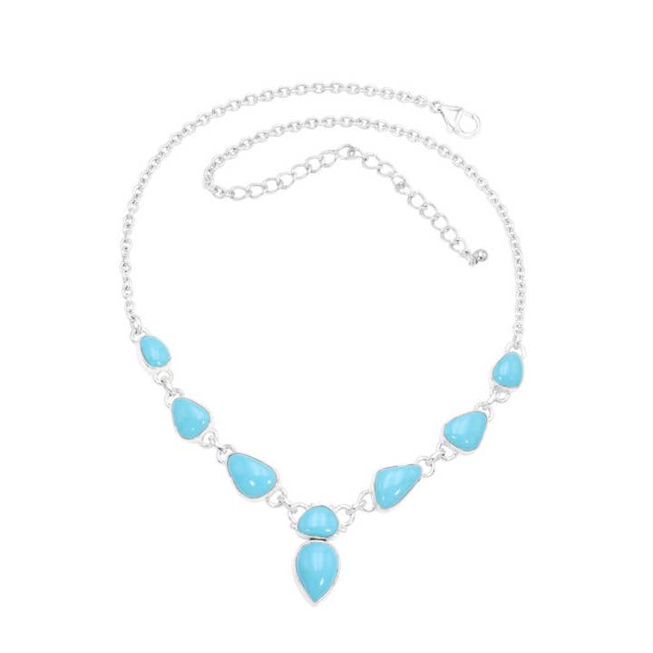 Arizona Turquoise Halsketting: 925 Zilver Edelsteen Cadeau voor wholesale door Jay Jools