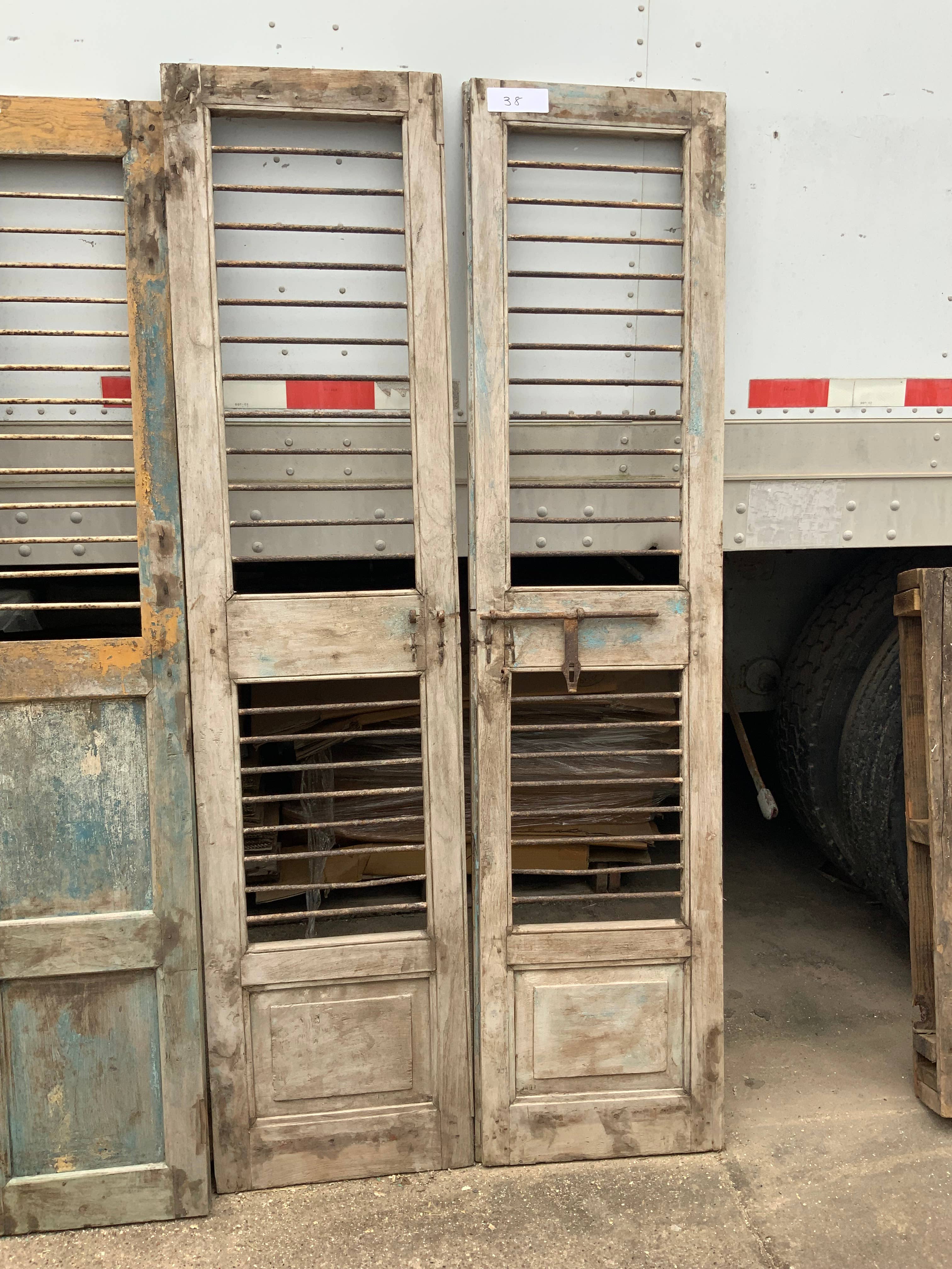 Wilco Home - Wholesale Decorative Panel - Vintage Iron Bar Door Panels in Solid Wood21