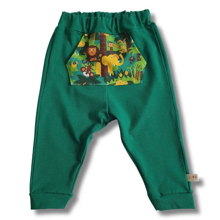 Joggeurs pour bébé en molleton français biologique Jungle pour la vente par biau-biau Ireland