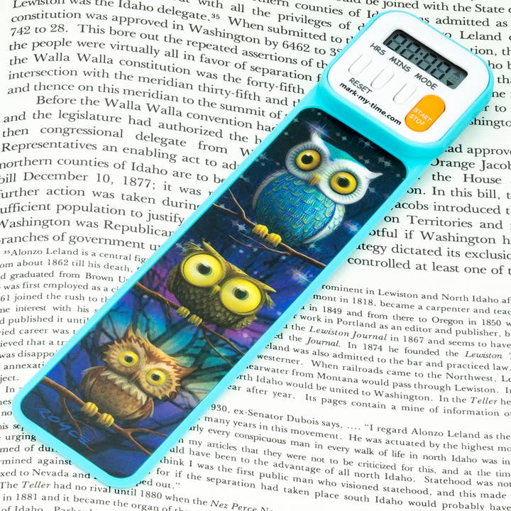 WITHit - Wholesale Bookmark - Mark My Time Digital Reading Tracker Bookmark - Owl 3D2