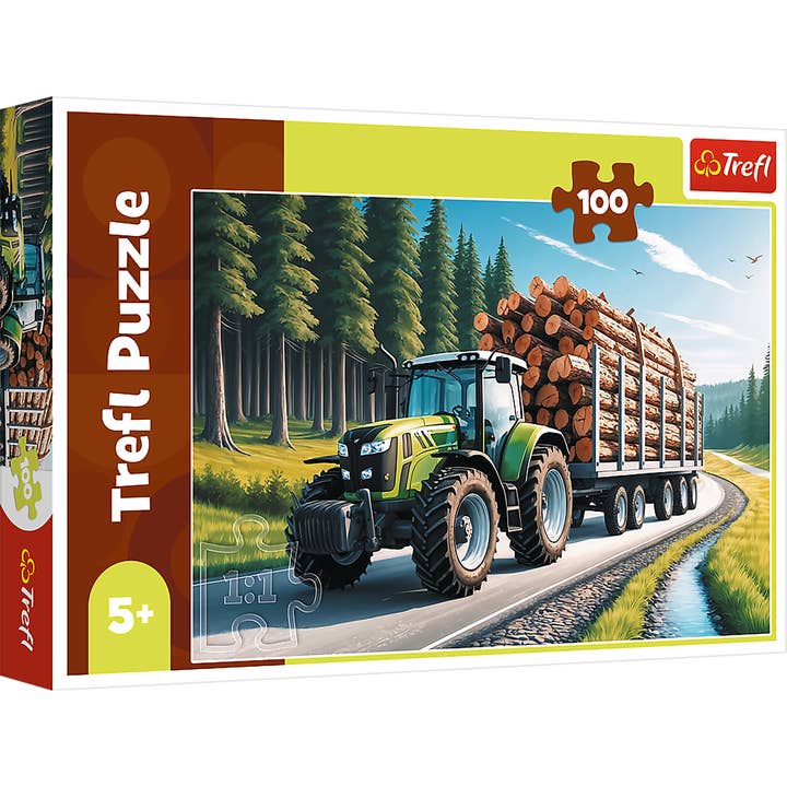 Trefl Kids Forestry Tractor 100 Piece Puzzle for wholesale by Trefl USA