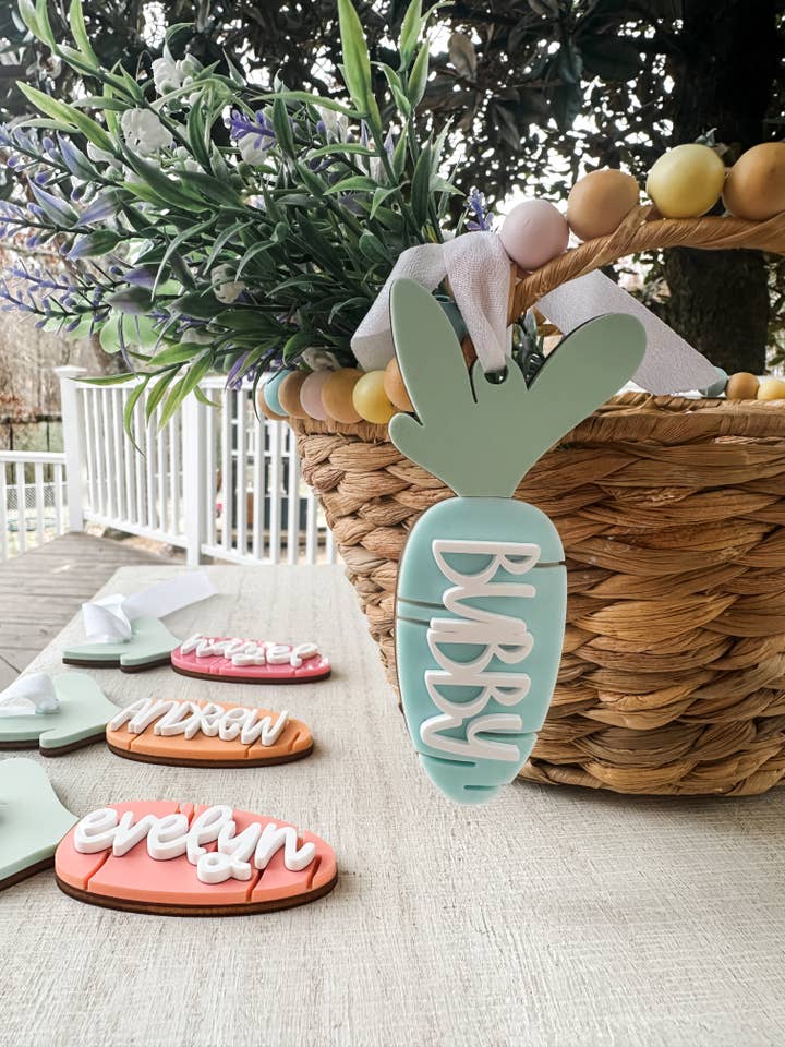 Carrot Easter Basket Tags for wholesale by Hazel + Bloom Co
