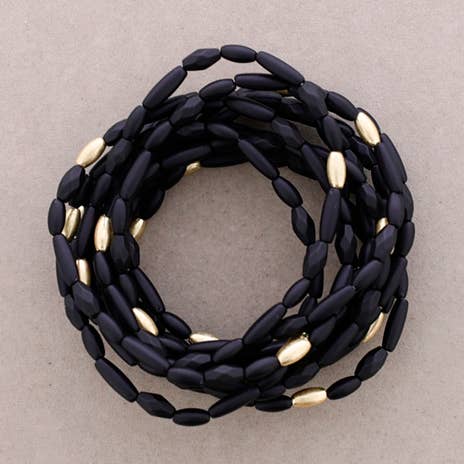 12 Strips Beaded Resin Metal Bracelet for wholesale by Sonata