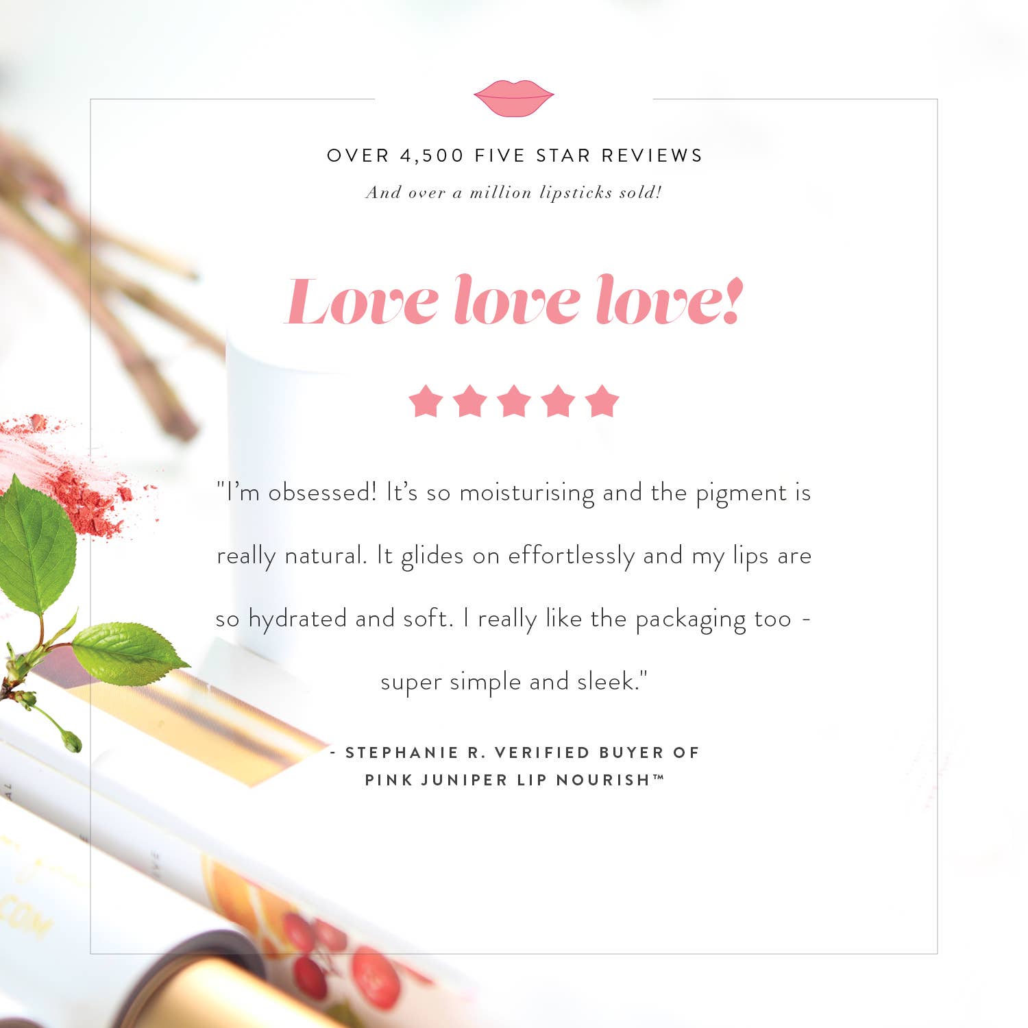 LÜK BEAUTIFOOD [🇦🇺 AUS + USA🇺🇸] - Wholesale Lipstick - Lip Nourish™ Sheer Lipstick - Pink Juniper8