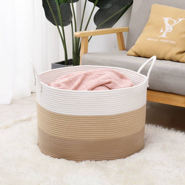 Park Life Designs - Vente Paniers - Panier de rangement en coton bio Charleston2