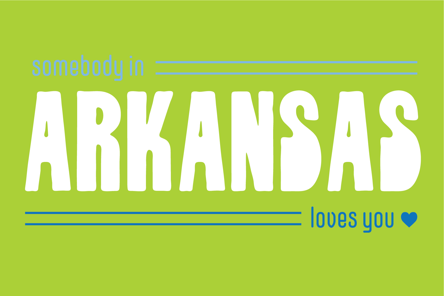 Public School Paper Co. - Wholesale Postcard Set - Somebody in Arkansas Loves You Post Card Set0