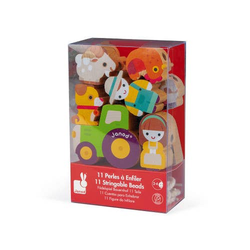Janod - Wholesale Wood Toy - Kids - Stringable Farm - Themed Beads4