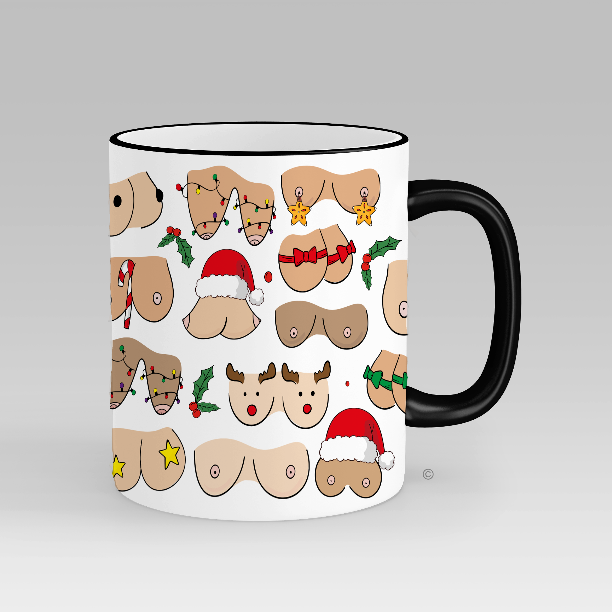 Risqué Gifts - Wholesale Coffee Mug - Boobs Christmas Mug0