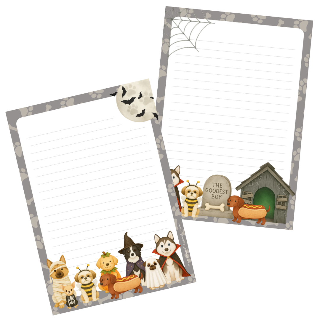 Penpaling Paula - Wholesale Notepad - Happy Howl-o-ween - Letter Pad0