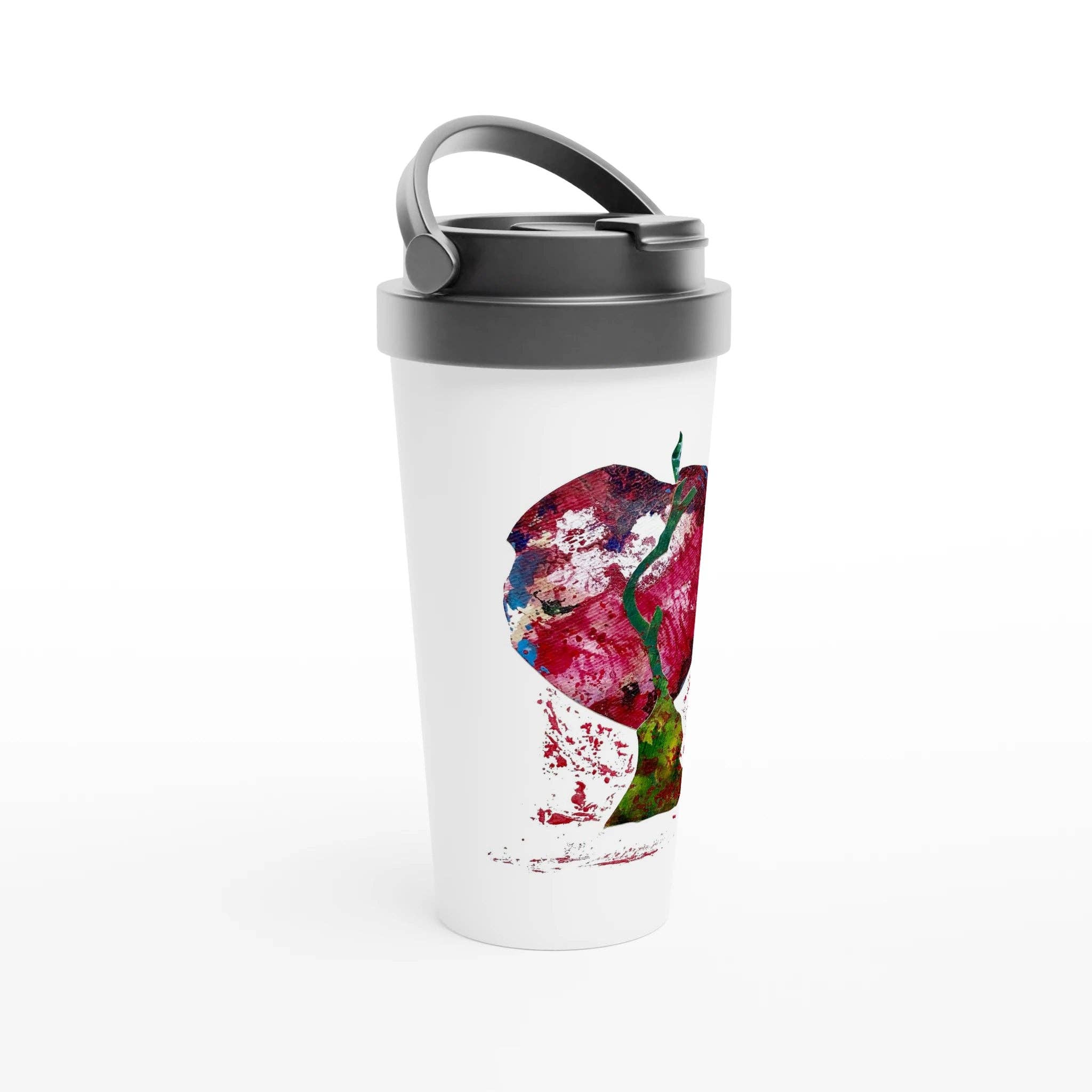 ARTLUXVISION - Wholesale Insulated Mug/Tumbler - Weißer 15oz Edelstahl-Reisebecher | Herzpflanze symbolisiert Kreativität und Wachstum3