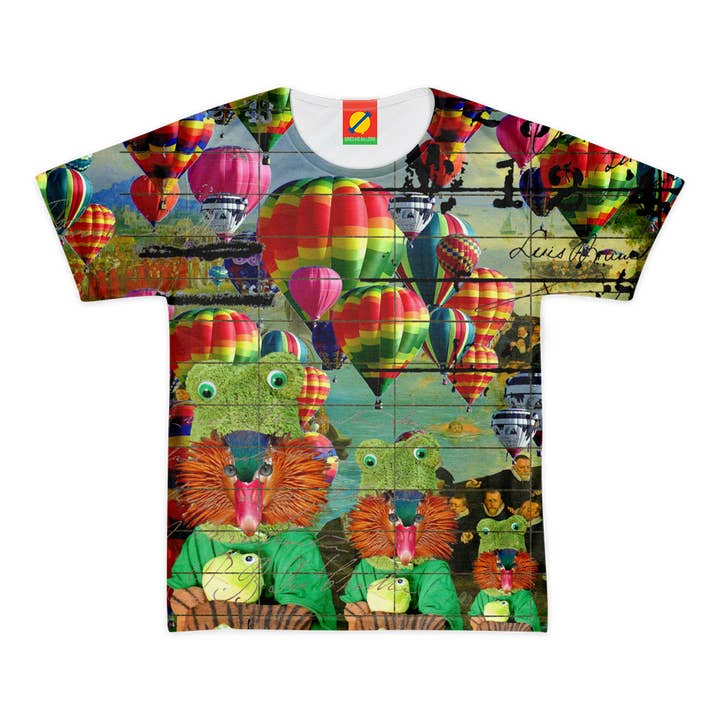 ANIMAL MIX - MONGOLFIERE... AND LOST SOULS T-shirt da uomo con stampa integrale per la vendita all'ingrosso da parte di Bønes and Balløøns