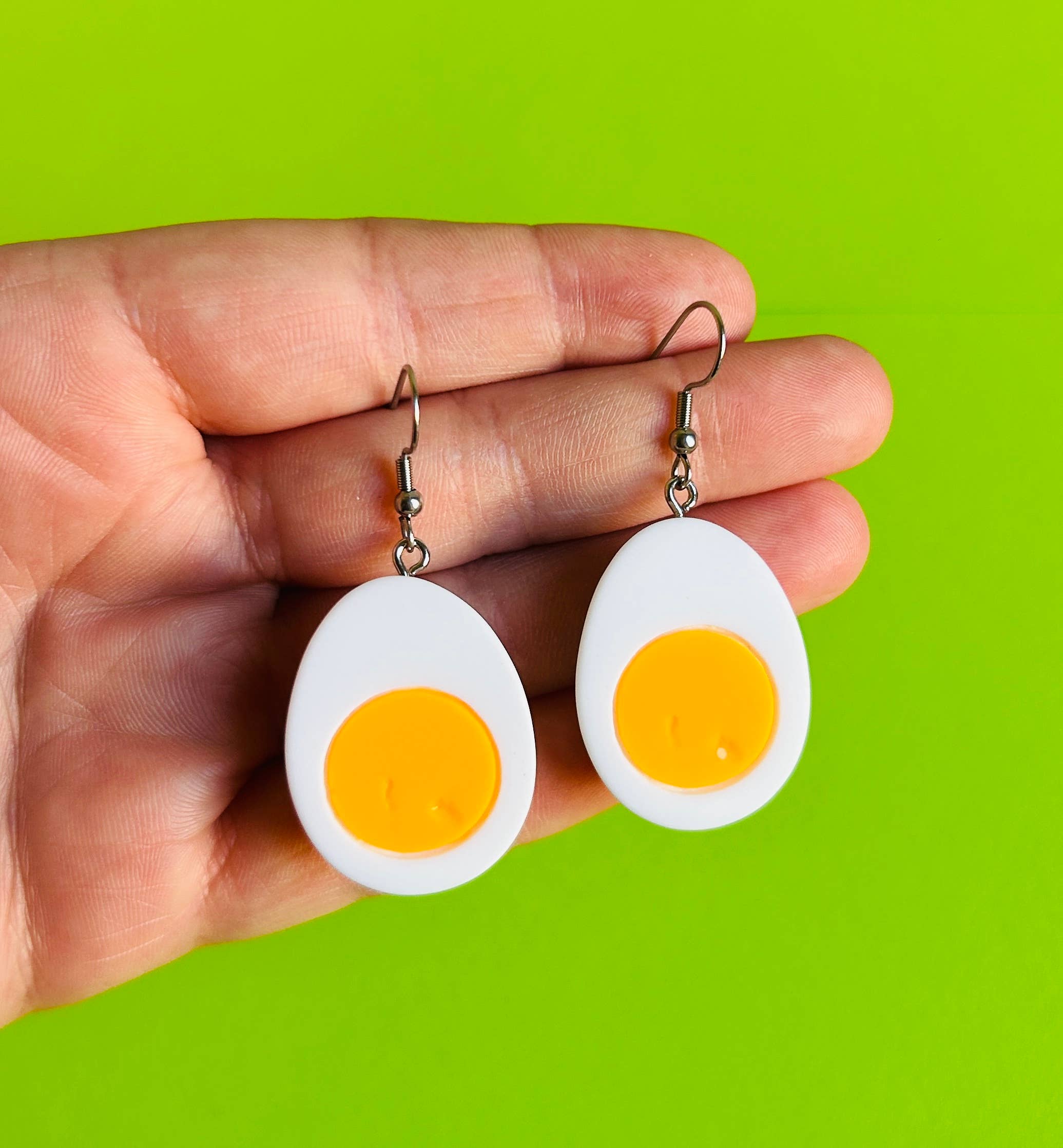 Alien Bratz – wholesale Dangle earrings – Deviled Egg Earrings Food Earrings Funky Earrings1