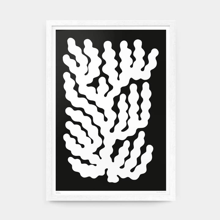 Stampa artistica bianca Coral #009 per la vendita all'ingrosso da parte di Evermade