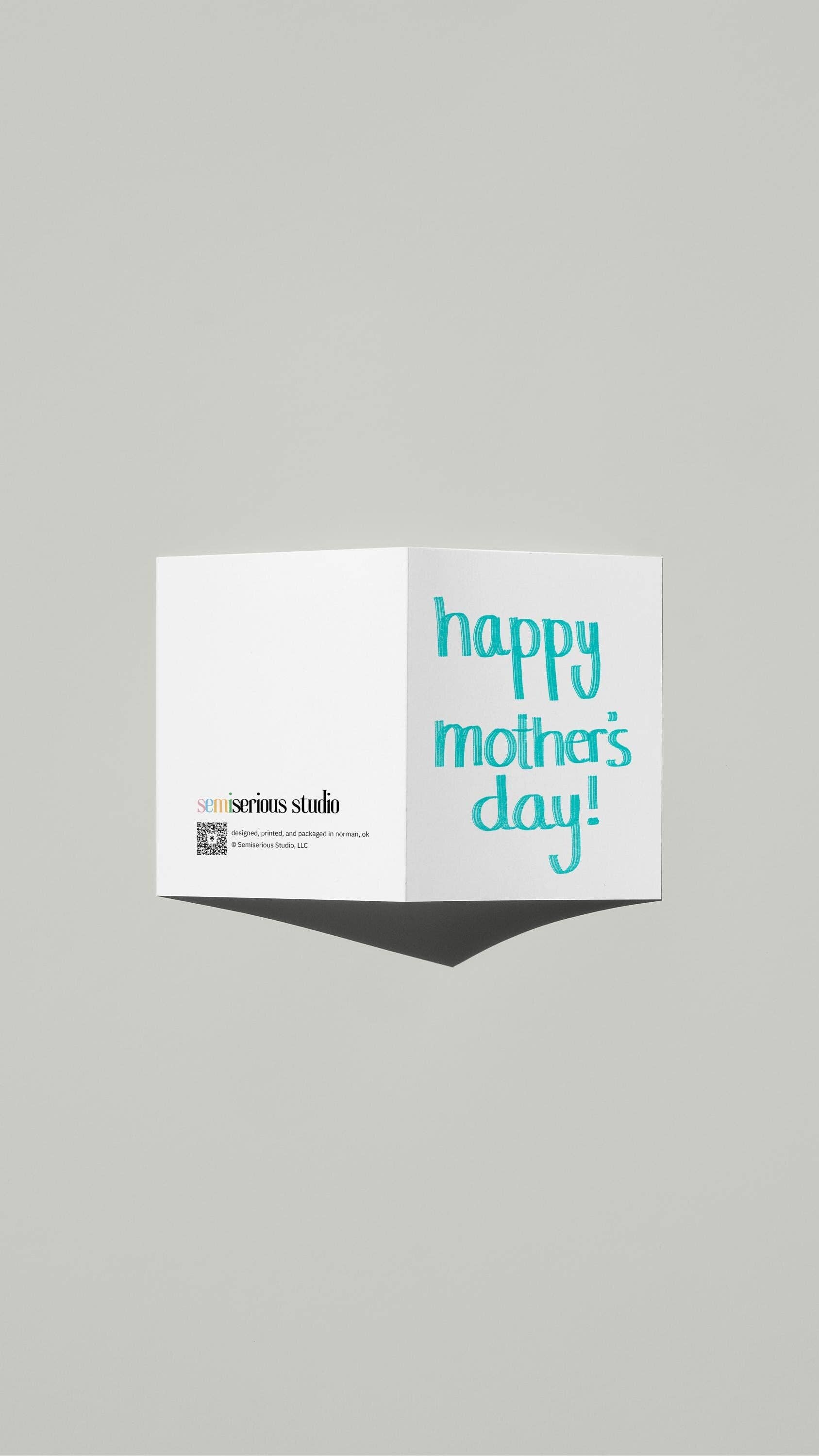 semiserious studio - Wholesale Mother's Day Card - Simple Mother’s Day Card in Blue Font – Cute Colorful Design, Perfect Gift with Heartfelt Message1