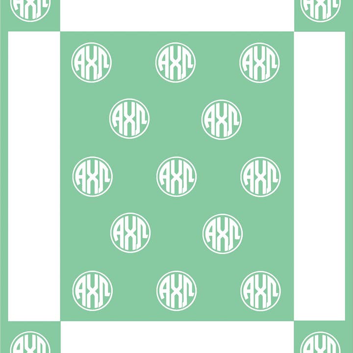 Over The Moon Greek - Wholesale Throw Blanket - Sorority & Greek Circle Monogram Blanket