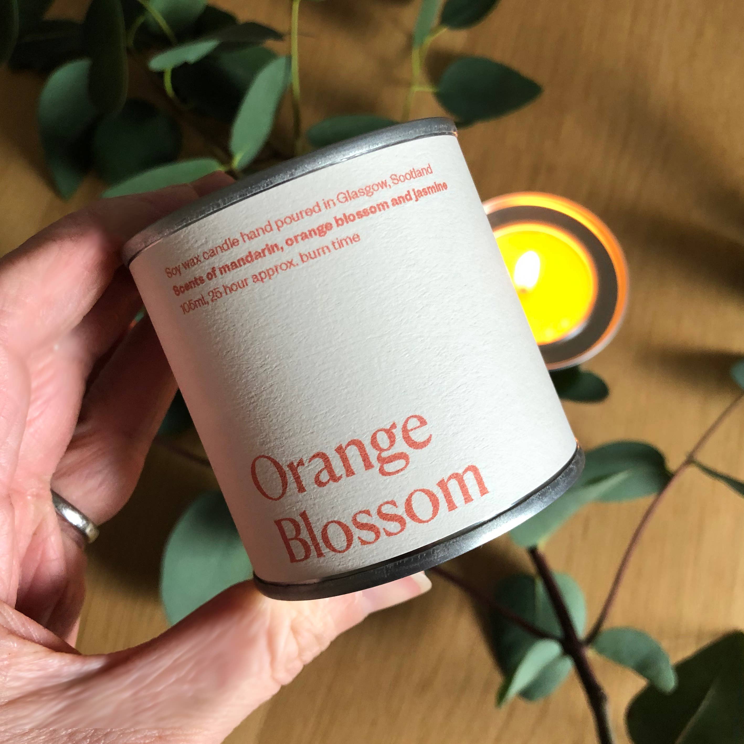 Lovat Press - Wholesale Travel Candles - Orange Blossom Soy Wax Candle Tin