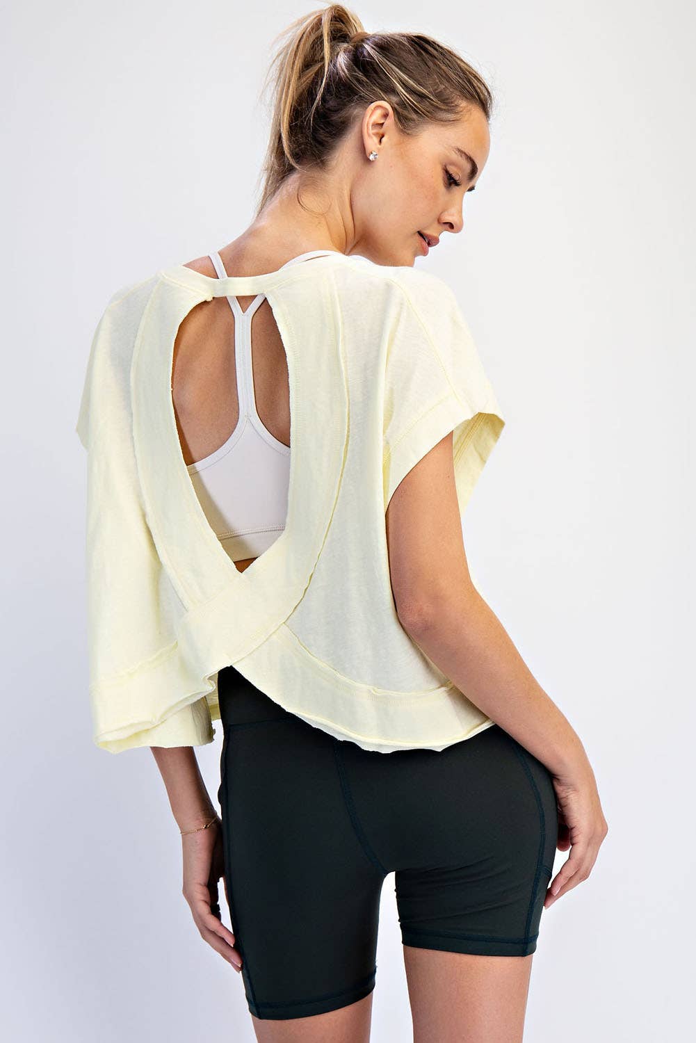Rae Mode - Wholesale Shirt - Women's - COTTON SLUB OPEN BACK TOP45