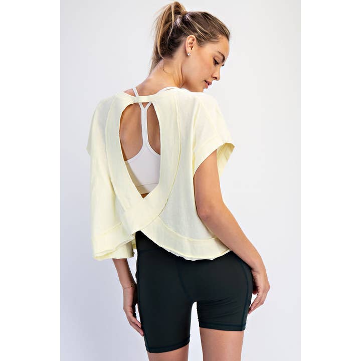 Rae Mode - Wholesale Shirt - Women's - COTTON SLUB OPEN BACK TOP45