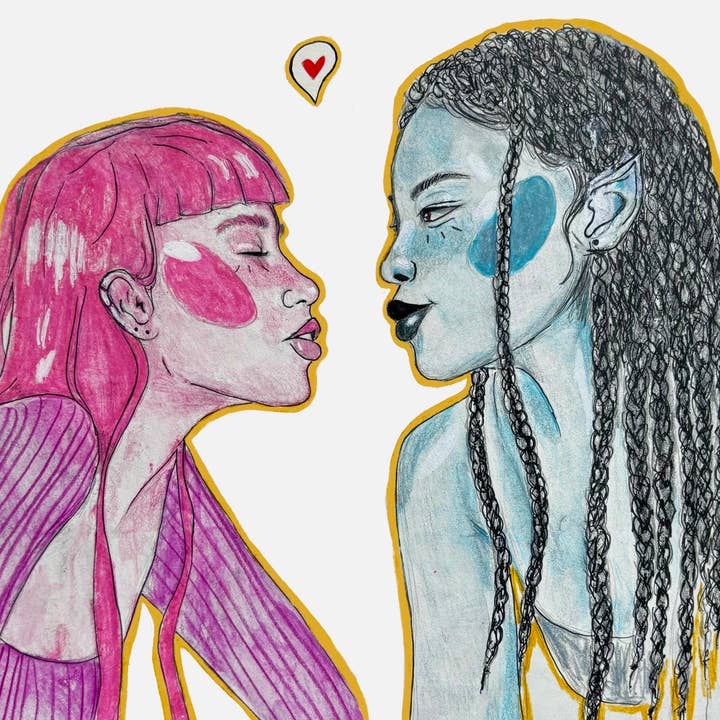 UNFOLDZinesandArt - Wholesale Sticker - Adventure Time Marceline & Princess Bubblegum Sticker Queer