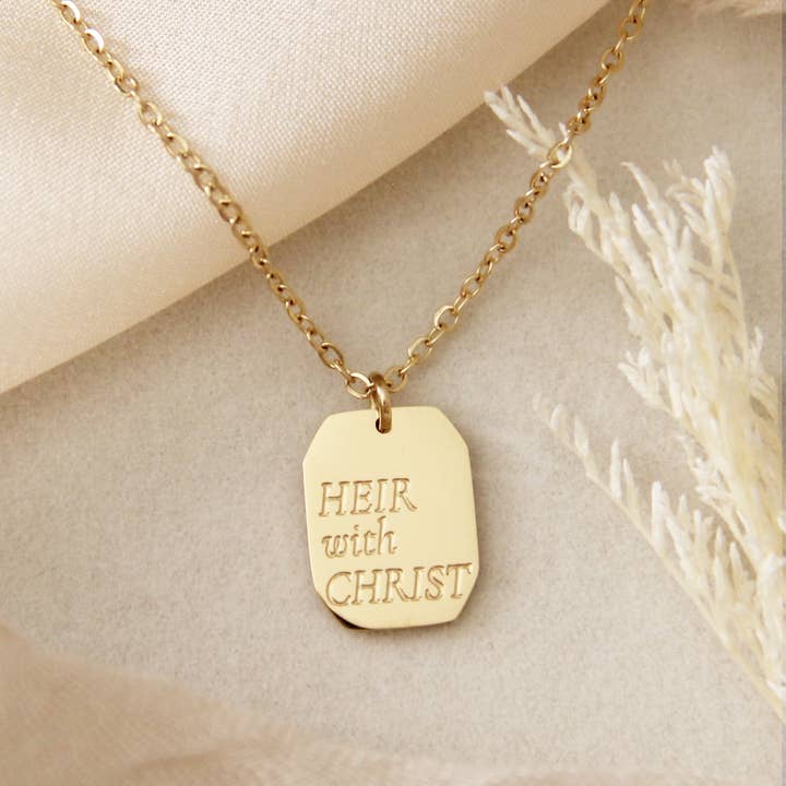 Heir with Christ Necklace, Romans 8:16-17 for wholesale by LoveStory Collection