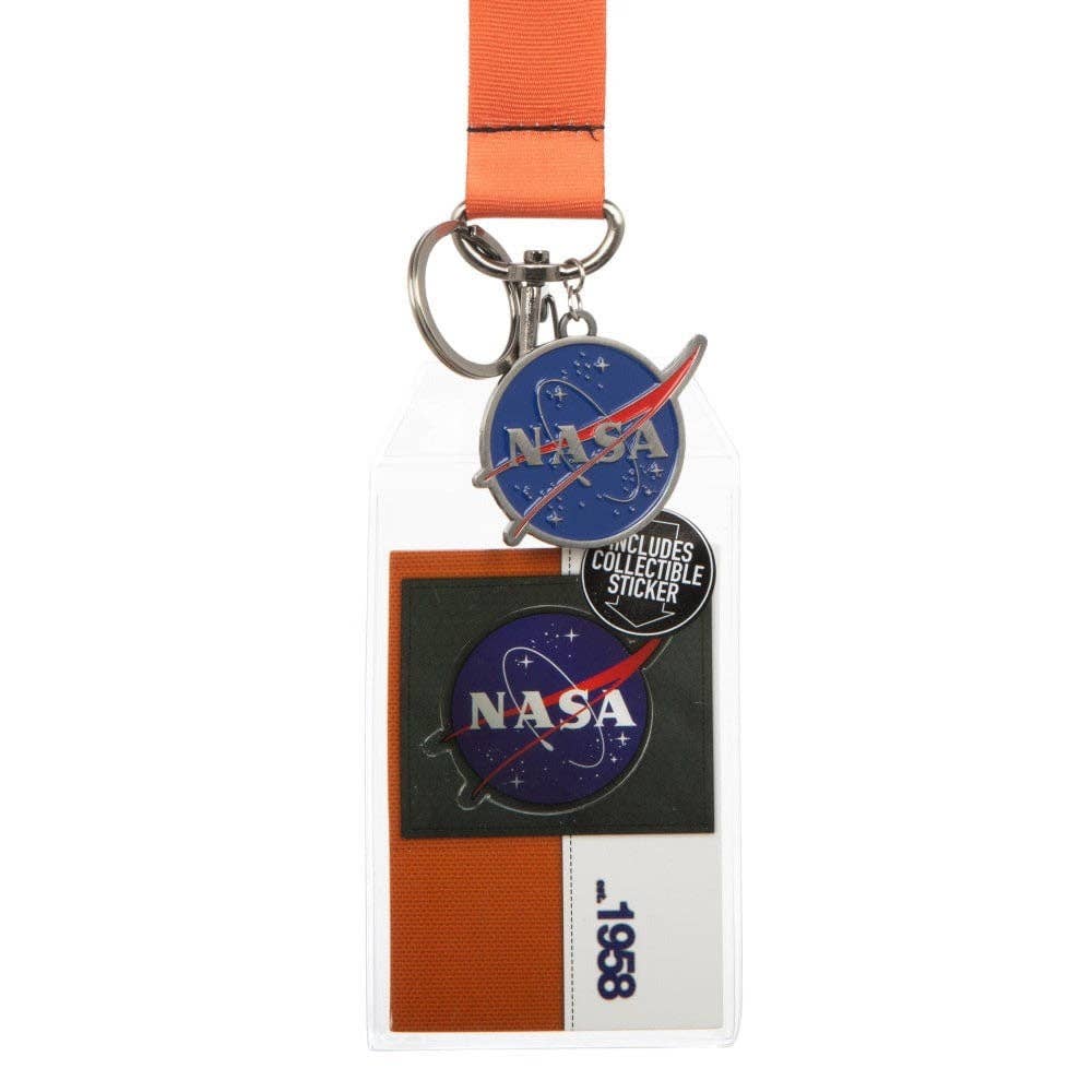 Bioworld Merchandising - Wholesale Lanyard - Unisex - Orange Suit Up NASA Lanyard with NASA Logo Keychain1