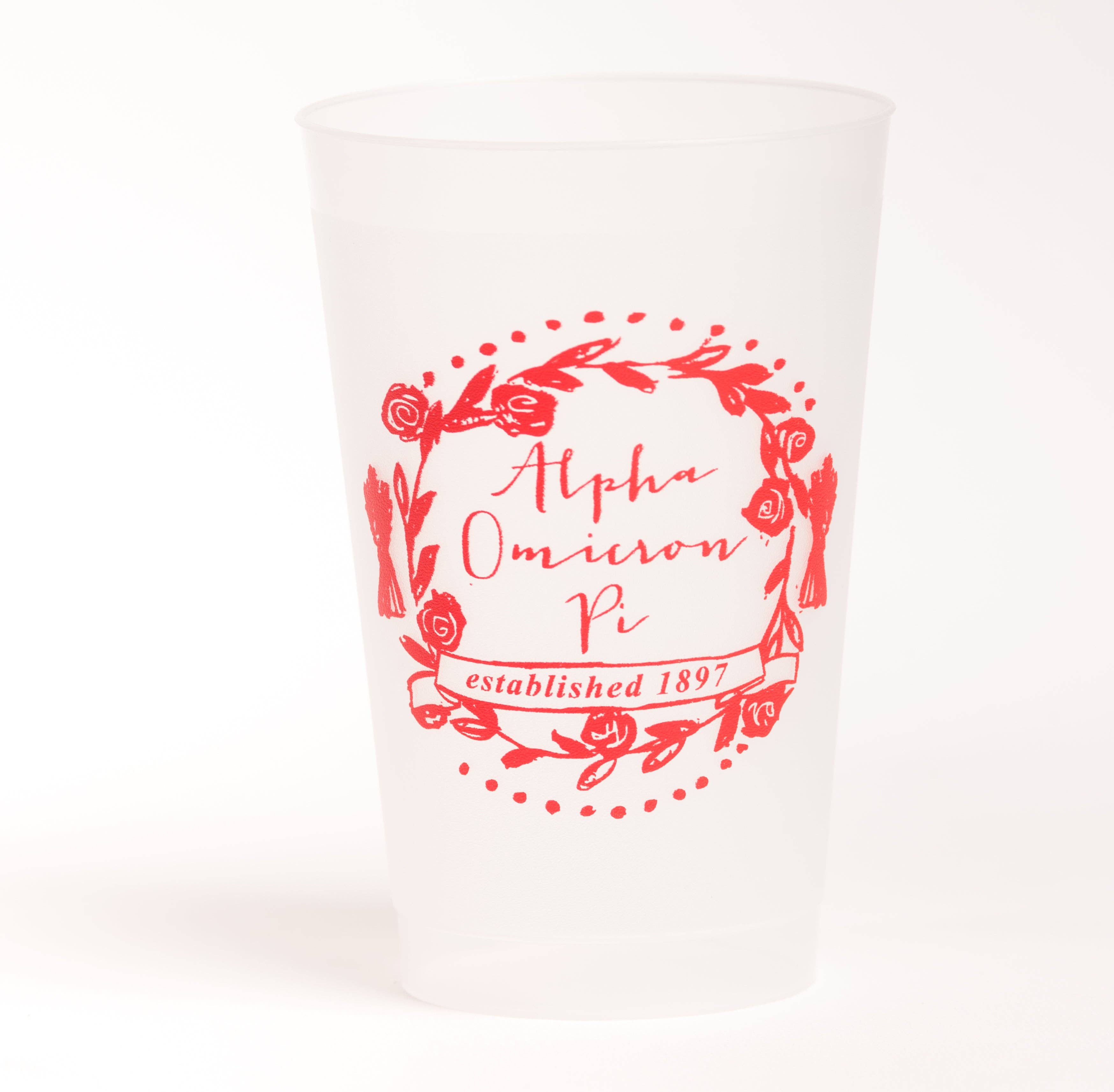 Over The Moon Greek - Wholesale Drinking Glass/Cup - Sorority Frost Flex Cup2