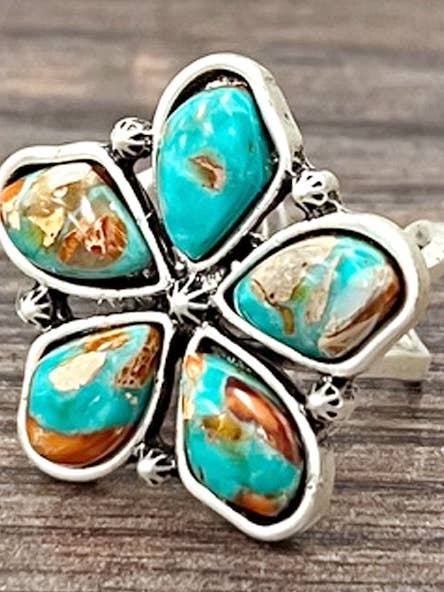 750540, Navajo Gemstone Adjustable Ring for wholesale by ISAC Trading Inc