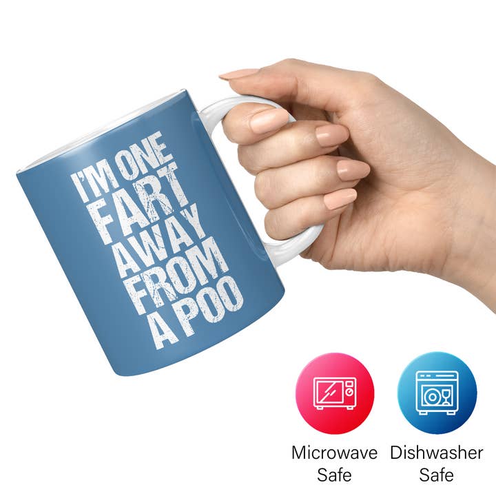 Mug Monster - Wholesale Coffee Mug - I'm One Fart Away From A Poo Mug, Funny Novelty Gift1