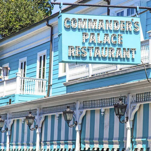 Commandeurs Palace Restaurant Dessous de verre pour la vente par South Austin Gallery