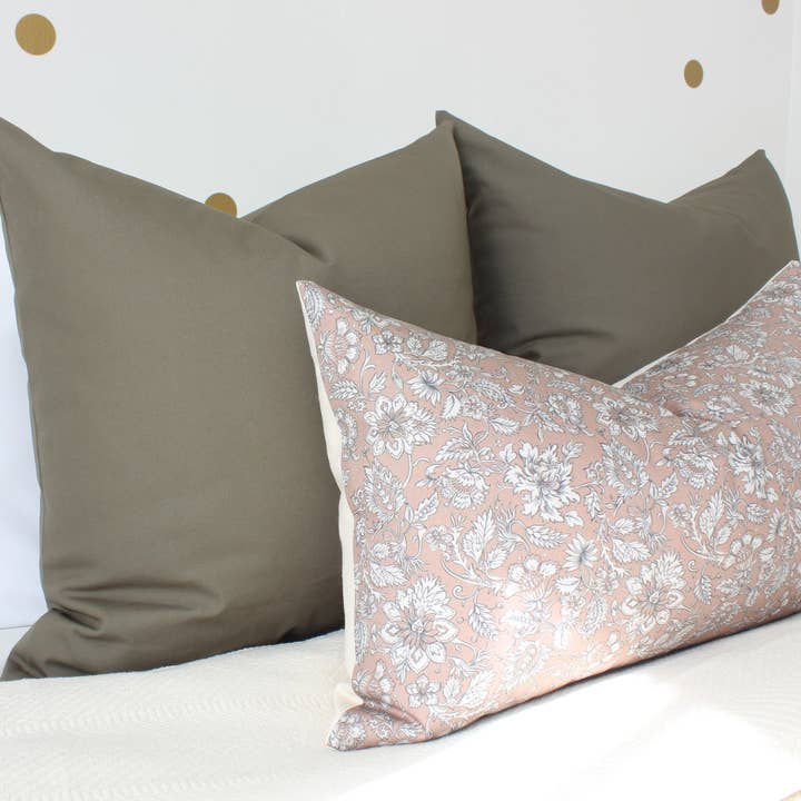 Textileish - Venta al por mayor Funda de cojín - Funda de almohada lumbar Dusty Rose, cojín malva3