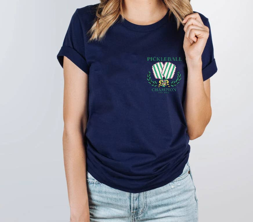 One Nine - Wholesale Screen Printed T-Shirt - Women's - Pickleball Social Club  / Pickleball Tshirt 3