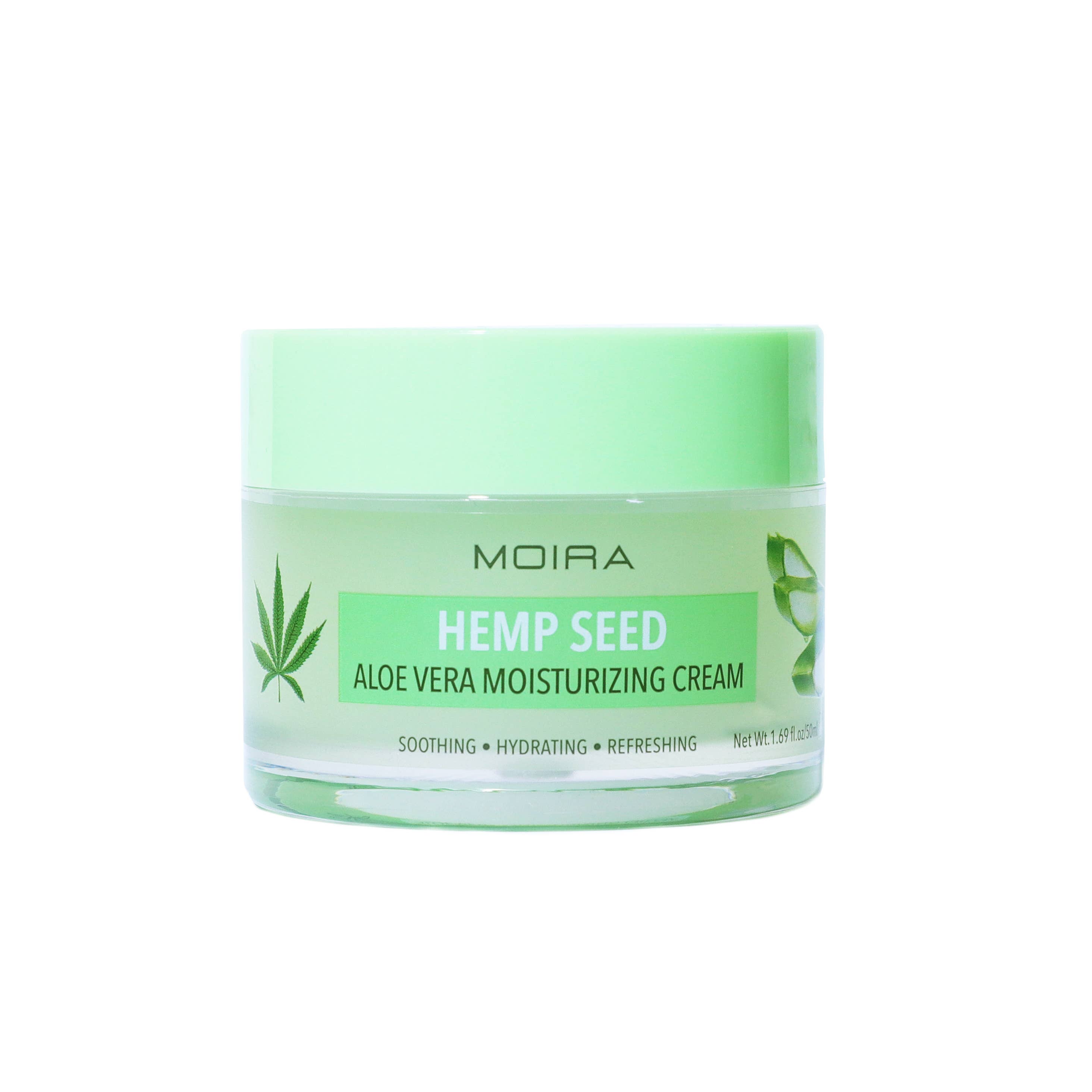 Moira Cosmetics – Engroshandel Fugtighedscreme til ansigtet – Moira Cannabisfrø Aloe Vera Fugtgivende Creme1