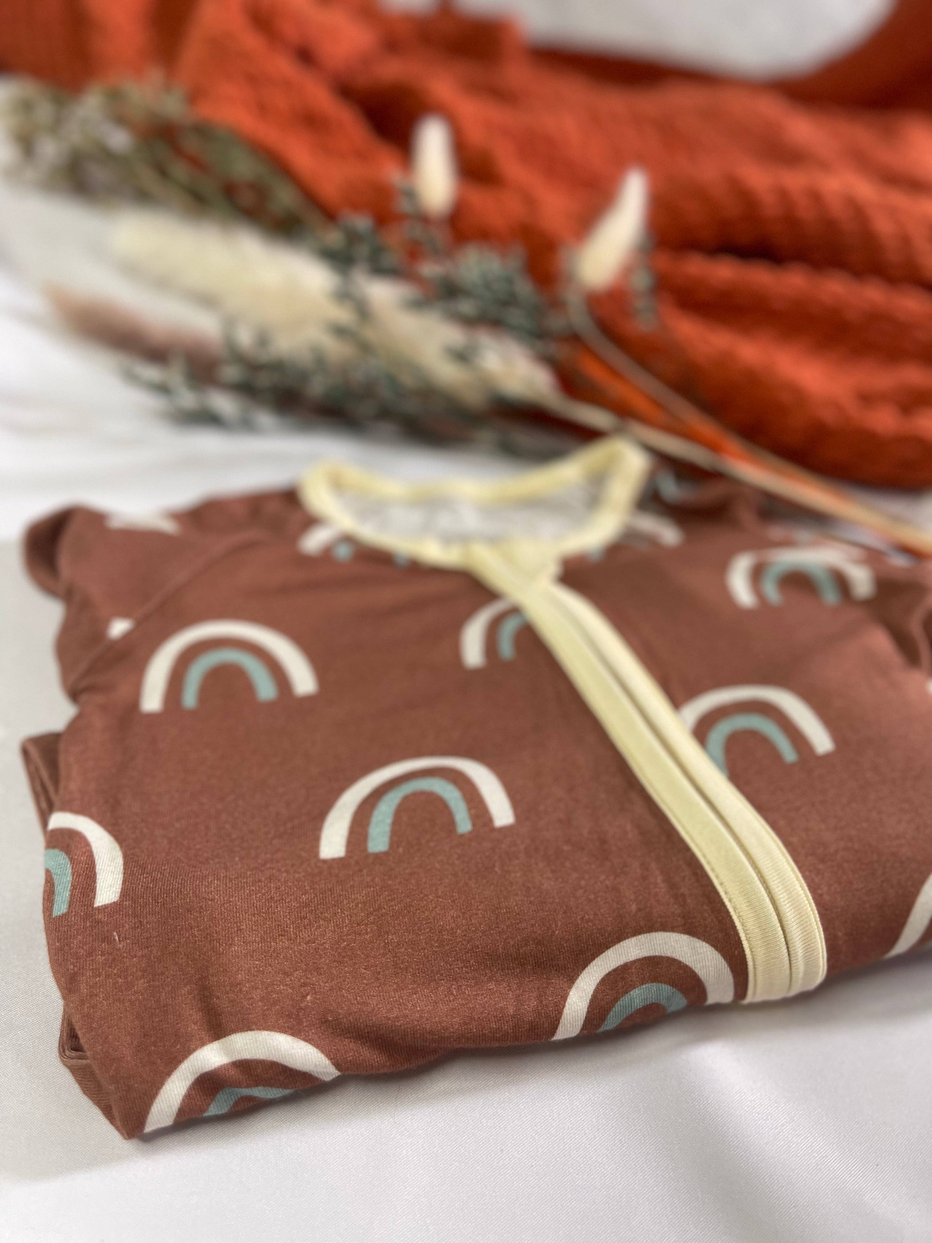 Tatum & Trace - Wholesale Jumpsuit - Baby - Boho Rainbows Bamboo Romper1