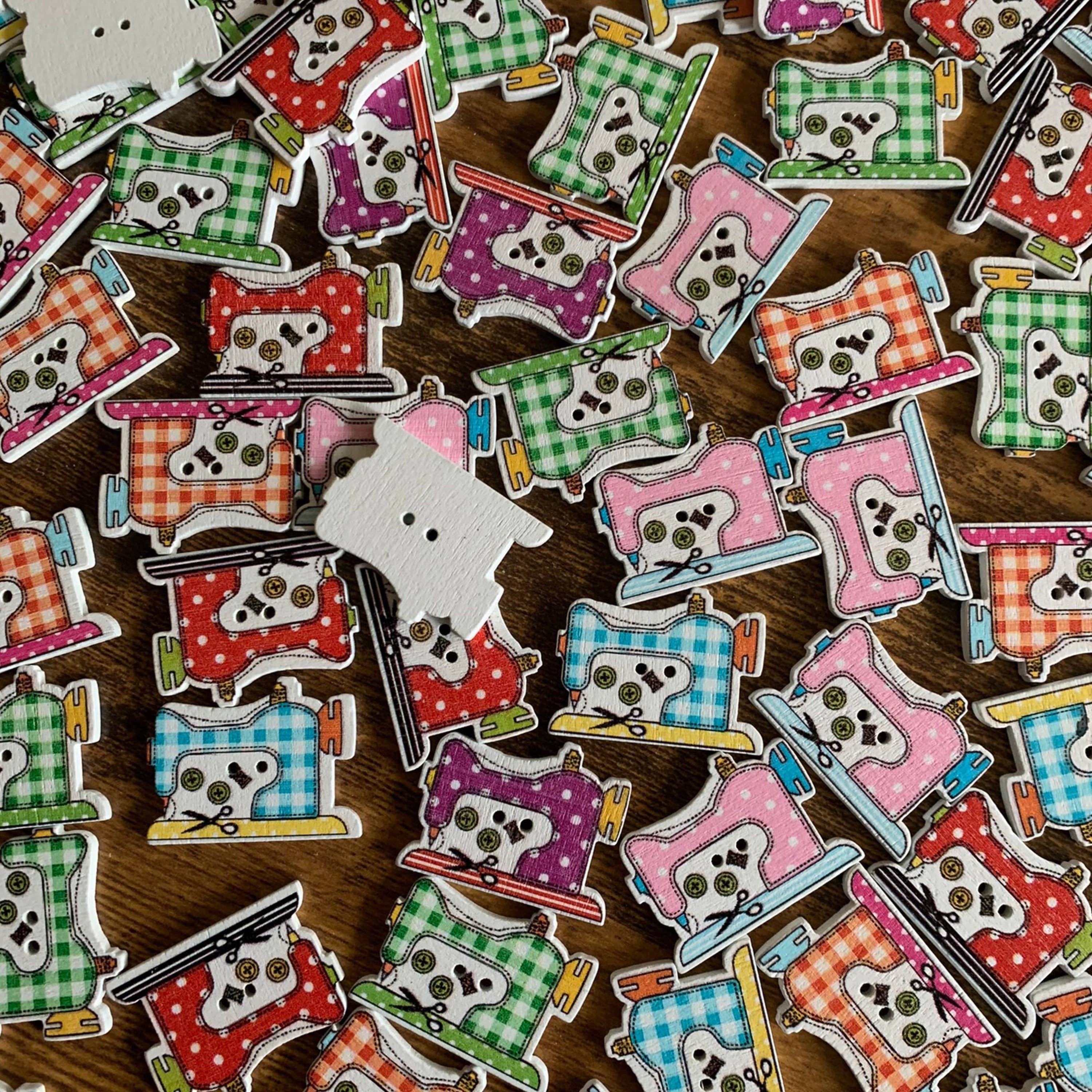 Magnifique Hearts - Vente Bouton à coudre/bouton-pression - Boutons en bois machine à coudre pour scrapbooking et loisirs créatifs3