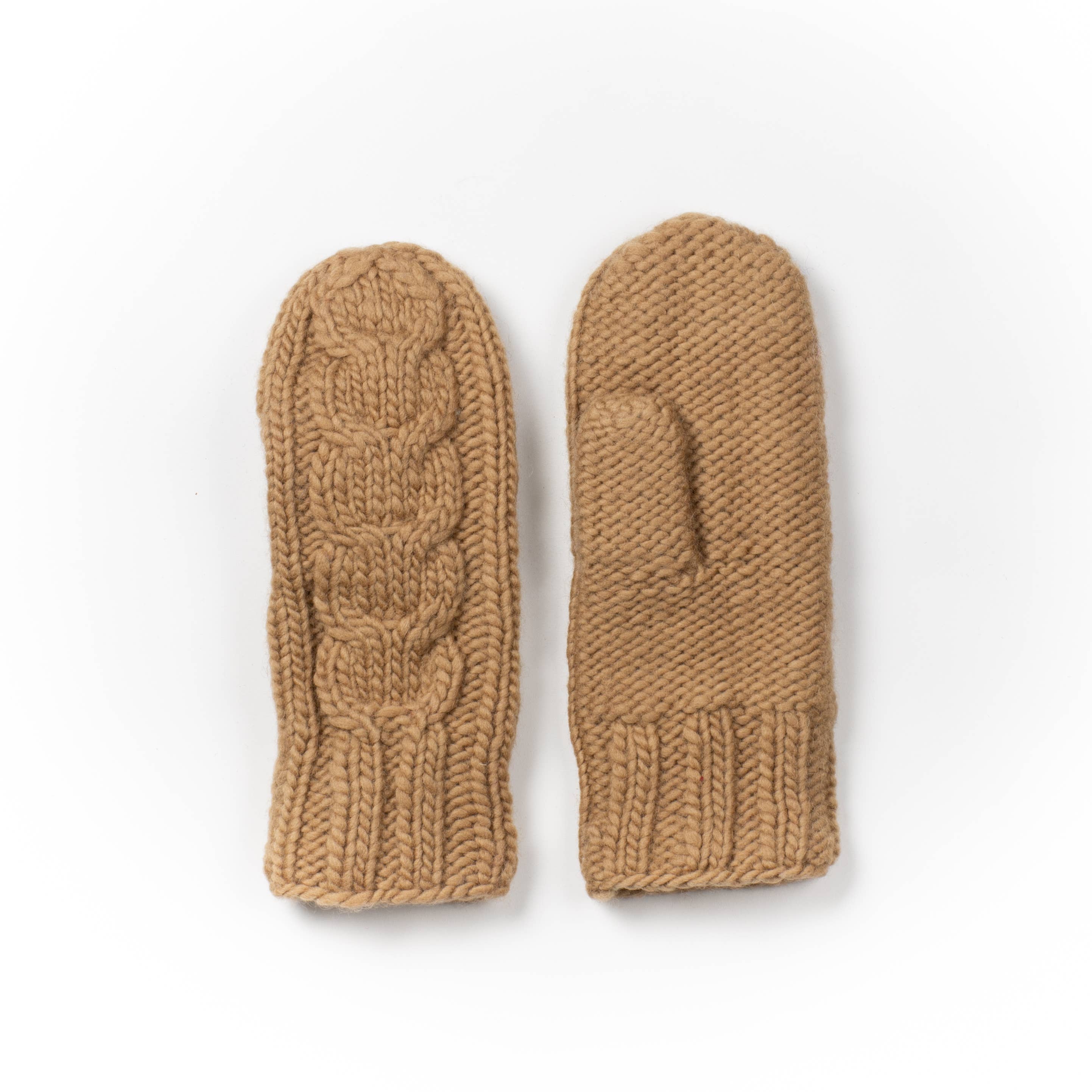 Lost Horizons Knitwear – Ships from USA - Wholesale Mittens - Women's - Quebec Cable Knit Wool Mittens3