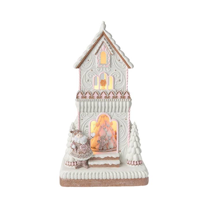 December Diamonds - Wholesale Christmas Decoration - Gingerbread Cookie House w/LED Music0