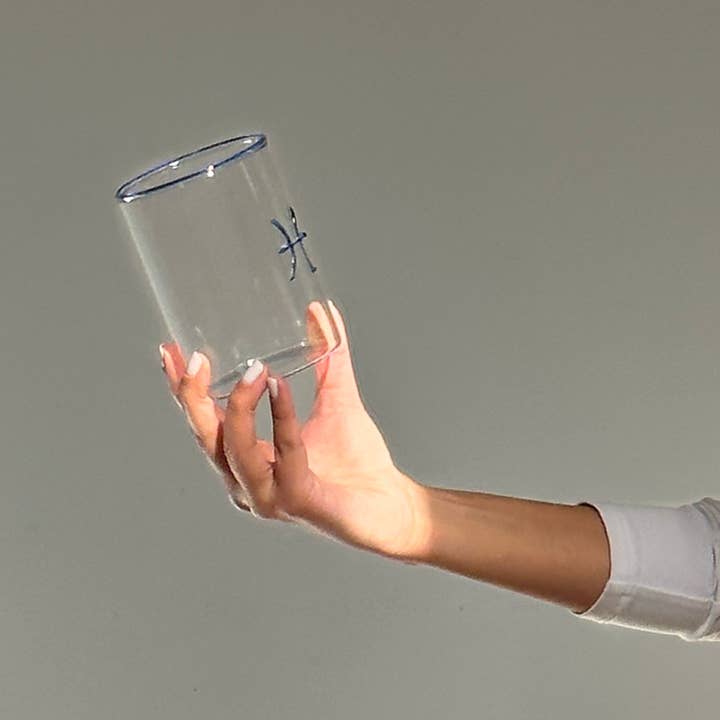 Blue Pisces Lowball Glass for wholesale on Faire6