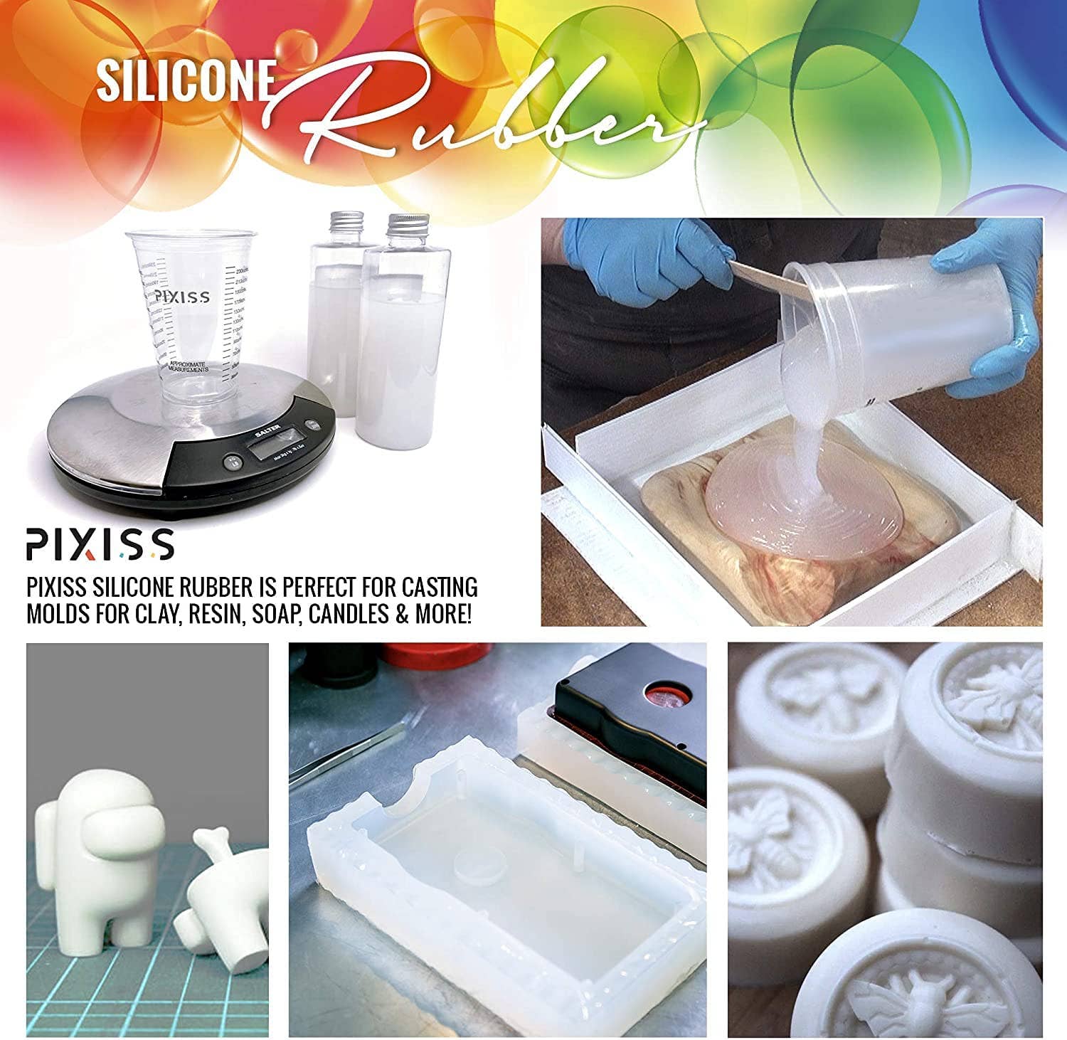 Pixiss - Wholesale DIY Craft Kit - Silicone Mold Making Kit (2 Gallon) Liquid Silicone Rubber2